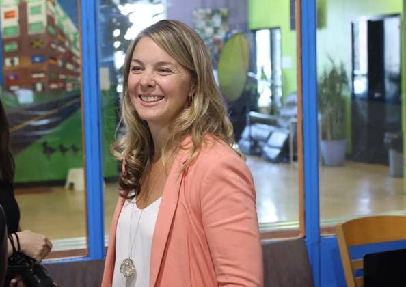 August 17, 2023, Ottawa, ON, Canada: Minister of Families, Children and Social Development, Jenna Sudds, arrives at the Boys and Girls Club to make an announcement about the Community Services Recovery Fund to help organizations in their post-pandemic recovery in Ottawa on Thursday, August 17, 2023. Ottawa Canada  - ZUMAc35_ 20230817_zaf_c35_007 Copyright: xPatrickxDoylex