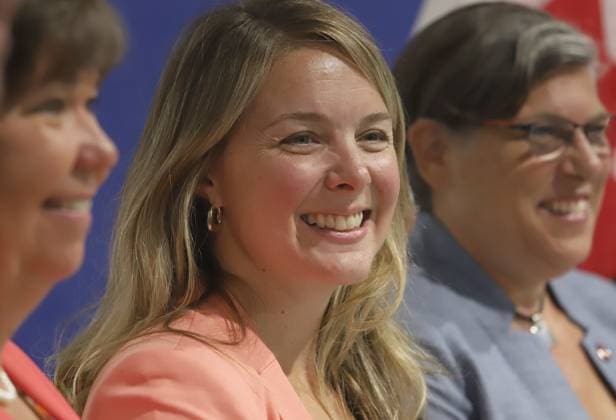 August 17, 2023, Ottawa, ON, Canada: Minister of Families, Children and Social Development, Jenna Sudds, makes an announcement about the Community Services Recovery Fund to help organizations in their post-pandemic recovery at the Boys and Girls Club in Ottawa on Thursday, August 17, 2023. Ottawa Canada  - ZUMAc35_ 20230817_zaf_c35_015 Copyright: xPatrickxDoylex