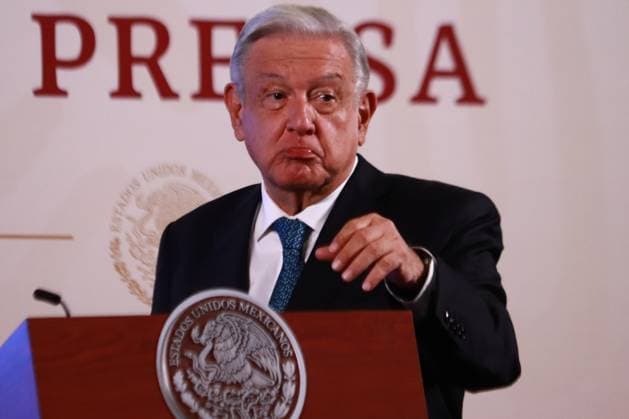 Mexiko, Präsident Andres Manuel Lopez Obrador Pressekonferenz in Mexiko-Stadt Mexico s President Lopez Obrador Daily Morning Conference 16 de agosto de 2023 en Ciudad de MÃ xico, MÃ xico: El presidente de MÃ xico, AndrÃ s Manuel Lopez Obrador, habla en la conferencia mananera frente a reporteros en palacio nacional, el 16 de agosto de 2023 en la Ciudad de MÃ xico, MÃ xico. (Foto por Carlos Santiago Grupo Eyepix) Eyepix Group Copyright: xCarlosxSantiagox xEyepixxGroupx CS202308167193