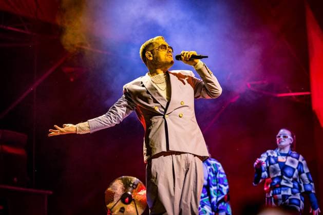 Taubertal Festival, Festival, Music, Musik, Eiswiese, Rothenburg ob der Tauber, Konzert, 11.08.2023, Dancehall, Hip Hop, Peter Fox Bild: Peter Fox *** Taubertal Festival, Festival, Music, Eiswiese, Rothenburg ob der Tauber, Concert, 11 08 2023, Dancehall, Hip Hop, Peter Fox Image Peter Fox Copyright: HMBxMedia xMarkusxKoeller