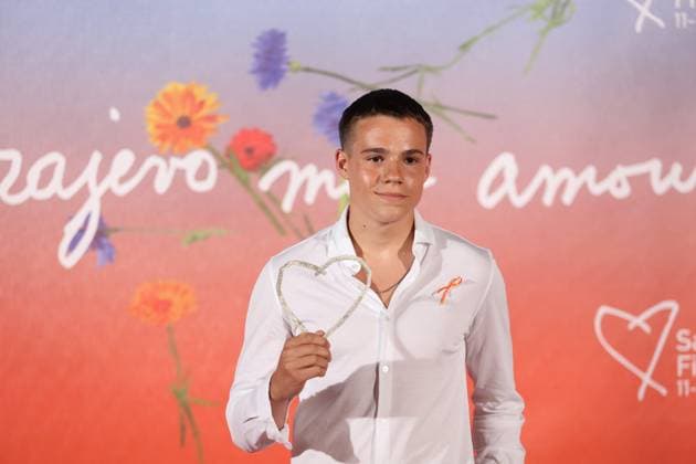 Sarajevo, 180823. Actor Jovan Ginic won The Heart of Sarajevo award at the end of Sarajevo Film Festival. Photo: Antonio Balic CROPIX Copyright: xxAntonioxBalicx xCROPIXx sff_pobjednici2-180823