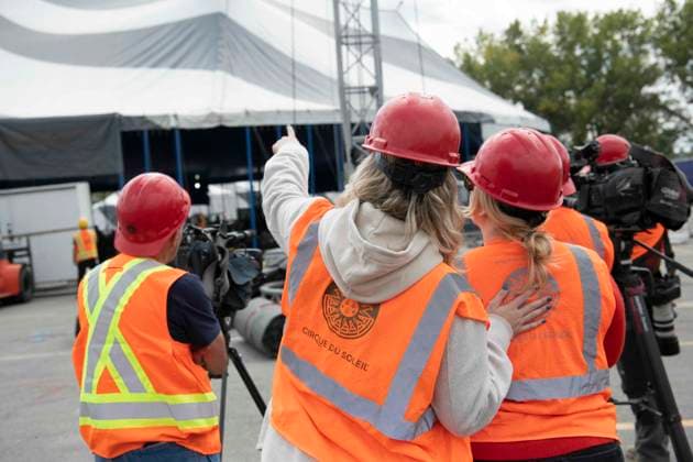 August 19, 2023, Calgary, Alberta, Canada: Cirque du Soleil and local contractors put up the big tent for the Cirque du Soleil KOOZA show in Calgary for the first time since 2019. Calgary Canada - ZUMAr123 20230819_zap_r123_005 Copyright: xBadenxRothx