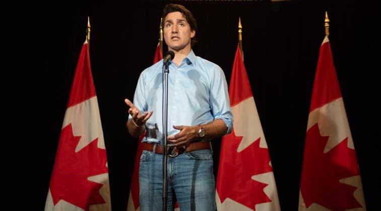 August 20, 2023, Charlottetown, PE, CANADA: Prime Minister Justin Trudeau makes a statement about the wildfires in Western Canada in Charlottetown, Sunday, Aug. 20, 2023. He and the rest of his cabinet is in the city for a retreat beginning Monday. Charlottetown CANADA  - ZUMAc35_ 20230820_zaf_c35_037 Copyright: xBrianxMcinnisx
