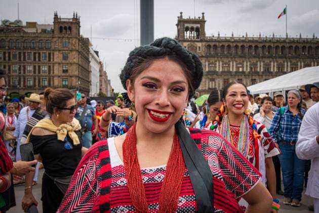 August 20, 2023, Mexico City, Mexico City, Mexico: Hundreds of people from different states of Mexico participated this Sunday in the last day of the IX Festival of Indigenous Cultures, which is celebrated every year in the ZoÂ³calo of Mexico City, where just over one million 435 thousand visitors, nationals and foreigners , attended during the 16 days of the celebrations..The City once again pays homage to our roots and opens spaces for cultural richness to express itself. - Said the head of government of Mexico City, MartoÂ­ Batres. Mexico City Mexico - ZUMAn296 20230820_zip_n296_006 Copyright: xJorgexNunezx