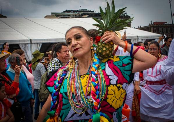 August 20, 2023, Mexico City, Mexico City, Mexico: Hundreds of people from different states of Mexico participated this Sunday in the last day of the IX Festival of Indigenous Cultures, which is celebrated every year in the ZoÂ³calo of Mexico City, where just over one million 435 thousand visitors, nationals and foreigners , attended during the 16 days of the celebrations..The City once again pays homage to our roots and opens spaces for cultural richness to express itself. - Said the head of government of Mexico City, MartoÂ­ Batres. Mexico City Mexico - ZUMAn296 20230820_zip_n296_012 Copyright: xJorgexNunezx