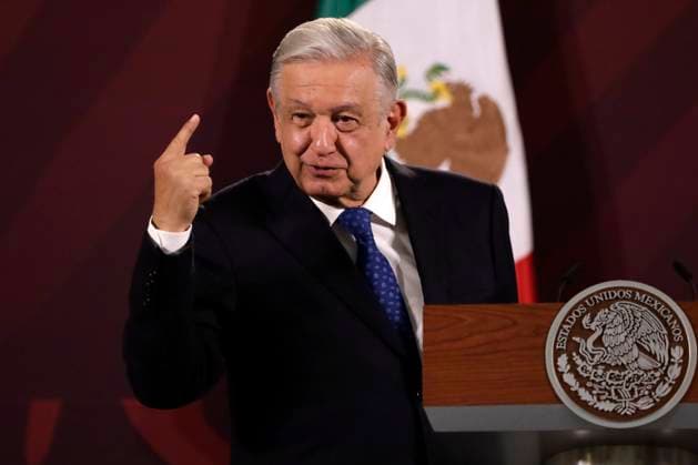 The president of Mexico, Andres Manuel Lopez Obrador in conference with reporters August 21, 2023, Mexico City, Mexico: The President of Mexico, Andres Manuel Lopez Obrador at the daily press conference at the National Palace in Mexico City. on August 21, 2023 in Mexico City, Mexico (Photo by Luis Barron Eyepix Group). Copyright: xLuisxBarronx xEyepixxGroupx LB_20230821_AMLO31