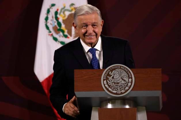 The president of Mexico, Andres Manuel Lopez Obrador in conference with reporters August 21, 2023, Mexico City, Mexico: The President of Mexico, Andres Manuel Lopez Obrador at the daily press conference at the National Palace in Mexico City. on August 21, 2023 in Mexico City, Mexico (Photo by Luis Barron Eyepix Group). Copyright: xLuisxBarronx xEyepixxGroupx LB_20230821_AMLO32