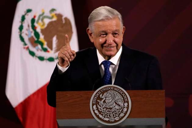 The president of Mexico, Andres Manuel Lopez Obrador in conference with reporters August 21, 2023, Mexico City, Mexico: The President of Mexico, Andres Manuel Lopez Obrador at the daily press conference at the National Palace in Mexico City. on August 21, 2023 in Mexico City, Mexico (Photo by Luis Barron Eyepix Group). Copyright: xLuisxBarronx xEyepixxGroupx LB_20230821_AMLO33