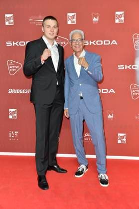 Viktor Jurk and Bernd Boente arriving at the SPORT BILD Awards ceremony at the Fischauktionshalle in Hamburg 21 08 2023