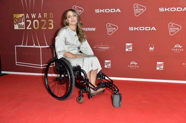 Kristina Vogel arriving at the SPORT BILD Award ceremony at the Fischauktionshalle in Hamburg 21 08 2023