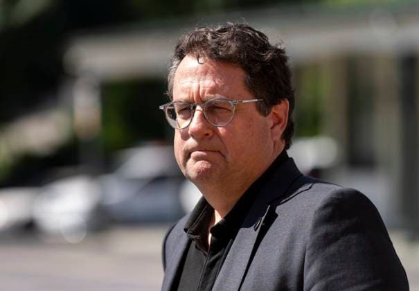 August 22, 2023, MONTREAL, PQ, Canada: Quebec Education Minister Bernard Drainville, speaks about new road safety measures at a press conference in Montreal, Tuesday, Aug. 22, 2023. MONTREAL Canada  - ZUMAc35_ 20230822_zaf_c35_023 Copyright: xChristinnexMuschix