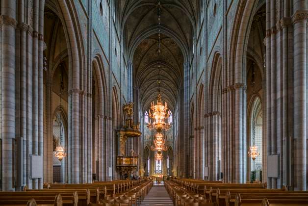 Sweden, Central Sweden, Uppsala, Domkyrka Cathedral, interior (Editorial Use Only)  Copyright: xWalterxBibikowx x EU28 WBI0579