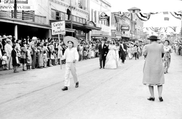 Charro Days Fiesta Parade, Brownsville, Texas, USA, Arthur Rothstein, U.S. Farm Security Administration, February 1942  Copyright: xCircaxImagesx ghi-circa11968