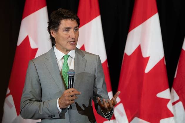 August 25, 2023, VANCOUVER, BC, CANADA: Prime Minister Justin Trudeau speaks during a Liberal Party of Canada event in Vancouver, on Friday, August 25, 2023. VANCOUVER CANADA  - ZUMAc35_ 20230825_zaf_c35_200 Copyright: xEthanxCairnsx
