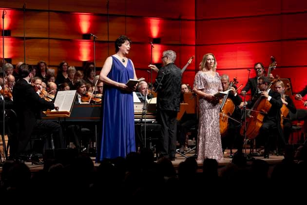 Hilary Summers alto and Carolyn Sampson soprano Final concert Handels Messiah , K189, Schleswig Holstein Music Festival, 27 08 23 Lübeck Schleswig Holstein Germany Copyright: xAgentur54Gradx xFelixxKoenigx