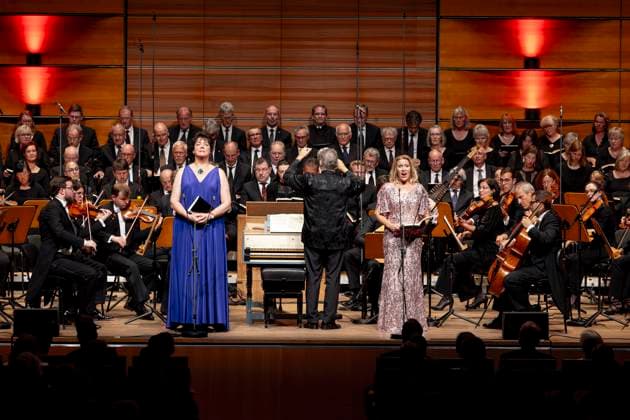 Hilary Summers alto and Carolyn Sampson soprano Final concert Handels Messiah , K189, Schleswig Holstein Music Festival, 27 08 23 Lübeck Schleswig Holstein Germany Copyright: xAgentur54Gradx xFelixxKoenigx