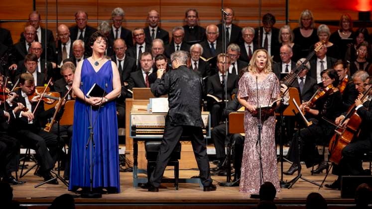 Hilary Summers alto and Carolyn Sampson soprano Final concert Handels Messiah , K189, Schleswig Holstein Music Festival, 27 08 23 Lübeck Schleswig Holstein Germany Copyright: xAgentur54Gradx xFelixxKoenigx