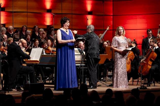 Hilary Summers alto and Carolyn Sampson soprano Final concert Handels Messiah , K189, Schleswig Holstein Music Festival, 27 08 23 Lübeck Schleswig Holstein Germany Copyright: xAgentur54Gradx xFelixxKoenigx