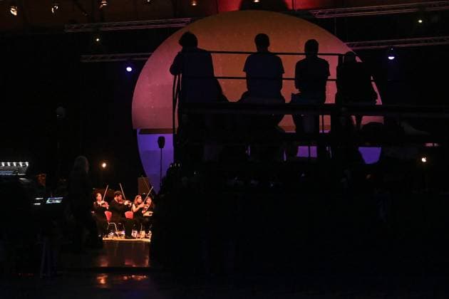 Composer, pianist, educator, organiser of musical events Zygmunt Krauze with Ostravska banda group during the concert within the Ostrava Days Music of Today Festival in Ostrava, Czech Republic, August 28, 2023. (CTKxPhoto JaroslavxOzana) CTKPhotoP2023082806923  CTKPhotoP2023082806923