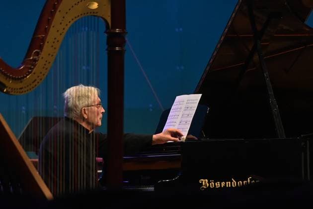 Composer, pianist, educator, organiser of musical events Zygmunt Krauze in action during the concert of Ostravska banda during the Ostrava Days Music of Today Festival in Ostrava, Czech Republic, August 28, 2023. (CTKxPhoto JaroslavxOzana) CTKPhotoP2023082806991  CTKPhotoP2023082806991