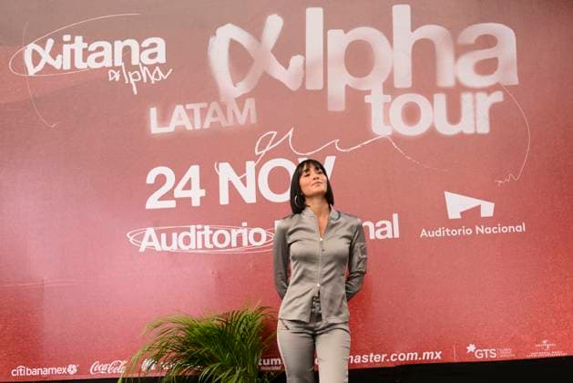 Aitana ˜Alpha Latam Tour™ Press Conference August 28, 2023, Mexico City, Mexico: Spanish singer, Aitana, attends a press conference to promote their Alpha Latam Tour concert at National Auditorium. on August 28, 2023 in Mexico City, Mexico. (Photo by Carlos Tischler Eyepix Group) Copyright: xCarlosxTischler xEyepixxGroupx CT_28082023_98042