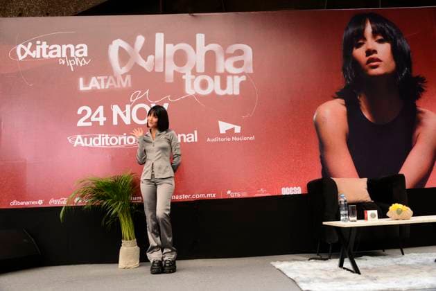 Aitana ˜Alpha Latam Tour™ Press Conference August 28, 2023, Mexico City, Mexico: Spanish singer, Aitana, attends a press conference to promote their Alpha Latam Tour concert at National Auditorium. on August 28, 2023 in Mexico City, Mexico. (Photo by Carlos Tischler Eyepix Group) Copyright: xCarlosxTischler xEyepixxGroupx CT_28082023_98044