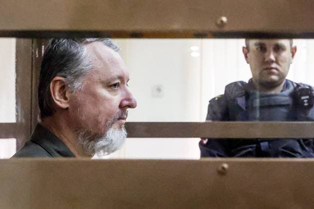 RUSSIA, MOSCOW - AUGUST 29, 2023: Igor Strelkov (Girkin), former defence minister of the Donetsk People s Republic (DPR), appears at a hearing into an appeal by his lawyers against his arrest at the Moscow City Court. Strelkov was detained on charges of making public calls for extremist activities on July 21 and placed in custody until September 18. Stanislav Krasilnikov TASS  61498870