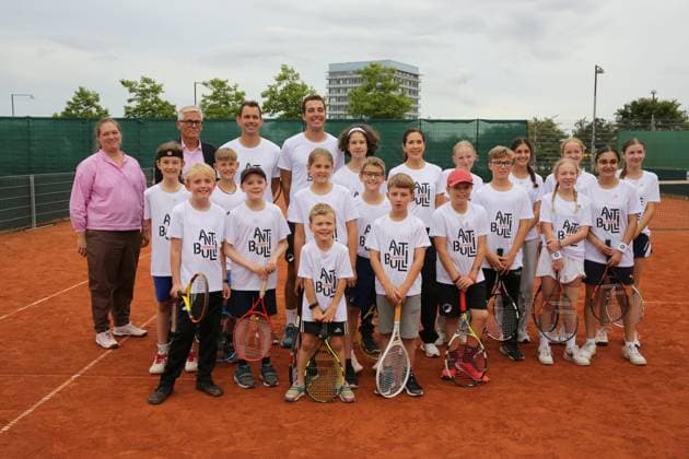29-08-2023 Princess Mary visited the Gladsaxe tennis club, in Gladsaxe, Denmark to support the Antibulli tennis program. Â  Copyright: xPPEx