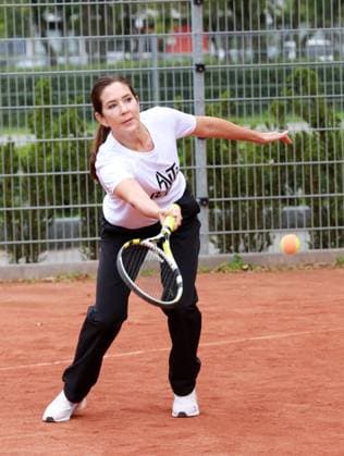 29-08-2023 Princess Mary visited the Gladsaxe tennis club, in Gladsaxe, Denmark to support the Antibulli tennis program. Â  Copyright: xPPEx