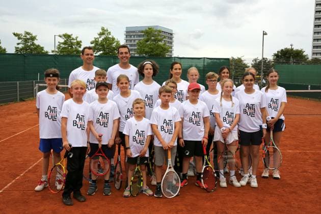 29-08-2023 Princess Mary visited the Gladsaxe tennis club, in Gladsaxe, Denmark to support the Antibulli tennis program. Â  Copyright: xPPEx
