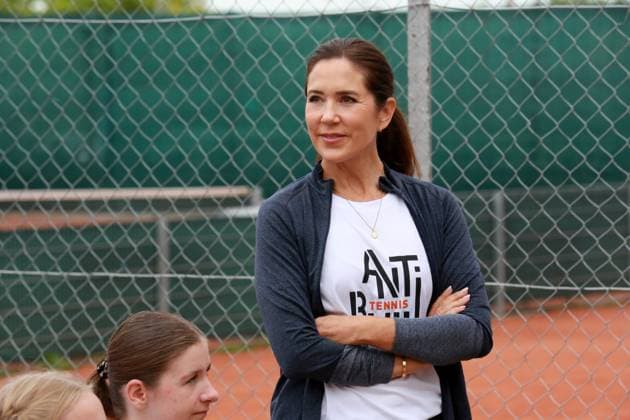 29-08-2023 Princess Mary visited the Gladsaxe tennis club, in Gladsaxe, Denmark to support the Antibulli tennis program. Â  Copyright: xPPEx