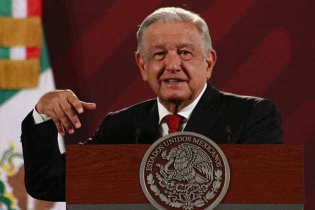 Mexican President, Lopez Obrador Daily News Conference August 30, 2023 in Mexico City, Mexico: President of Mexico, Andres Manuel Lopez Obrador, speaks during the morning briefing conference in front of reporters at the national palace. on August 30, 2023 in Mexico City, Mexico. (Photo by Carlos Santiago Eyepix Group) Copyright: xCarlosxSantiagoxRochax xEyepixxGx CS202308307294
