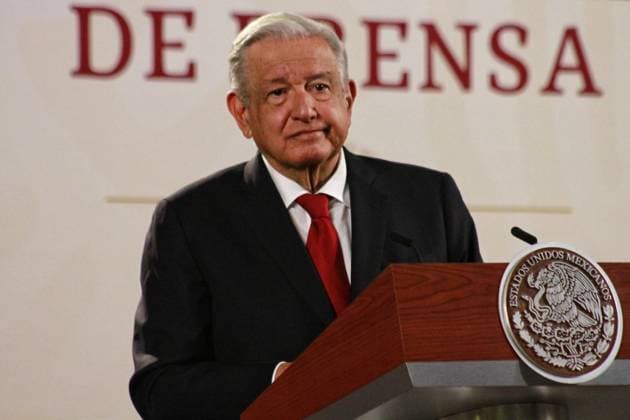 Mexican President, Lopez Obrador Daily News Conference August 30, 2023 in Mexico City, Mexico: President of Mexico, Andres Manuel Lopez Obrador, speaks during the morning briefing conference in front of reporters at the national palace. on August 30, 2023 in Mexico City, Mexico. (Photo by Carlos Santiago Eyepix Group) Copyright: xCarlosxSantiagoxRochax xEyepixxGx CS202308307285