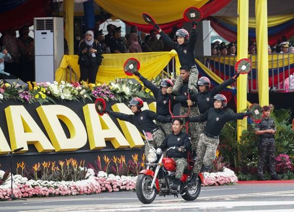 News Themen der Woche KW35 August 31, 2023, Kuala Lumpur, Malaysia: Malaysian military personnel perform during the 66th National Day celebrations parade in Putrajaya. Hari Merdeka (Independence Day) is a national day of Malaysia to commemorate the independence of the Federation of Malaya from the British colonial rule. Kuala Lumpur Malaysia - ZUMAs197 20230831_aaa_s197_206 Copyright: xWongxFokxLoyx