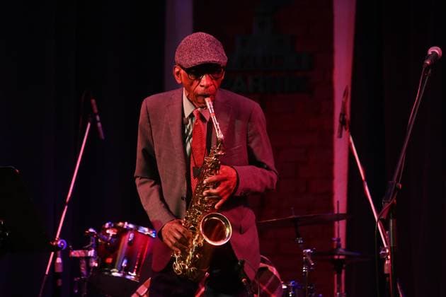 An American composer, jazz instrumentalist, and educator Roscoe Mitchell performs during the concert Legends of Improvisation in Parnik club within the Ostrava Days Music of Today Festival in Ostrava, Czech Republic, August 31, 2023. (CTKxPhoto JaroslavxOzana) CTKPhotoP2023090100078  CTKPhotoP2023090100078