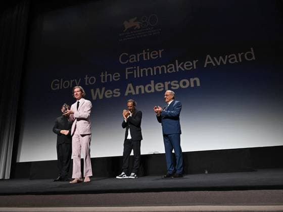 Venice, 80th Venice Film Festival 2023. Day 3 - Cartier Glory to the Filmaker Award 2023 Venice, 80th Venice Film Festival 2023. Day 3 - Cartier Glory to the Filmmaker Award 2023. In the photo Wes Anderson Venice -  Copyright: xIPA ABACAx BRIPA20230901_697 IPA ABACAx BRIPA20230901_697