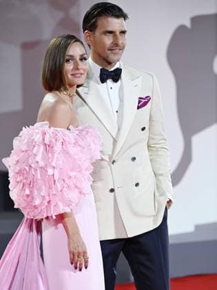 Venice, 80th Venice Film Festival 2023 . Evening 3 - red carpet of the film Finally L alba. In the photo Olivia Culpo with her boyfriend Christian McCaffrey  Copyright: xManuelexMangiarottix xipa-agencyx xPoolxPhotoxEventsx02x IPA_IPA40000335