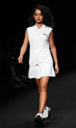 September 2, 2023, Tokyo, Japan - A model displays a creation of 1PIU1UGUALE3 GOLF 2024 Spring Summer collection designed by Tomohiro Ozawa in Tokyo on Saturday, September 2, 2023 as a part of the Fashion Week Tokyo. (photo by Yoshio Tsunoda AFLO)  , aflo_227978594.jpg,