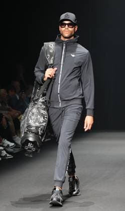 September 2, 2023, Tokyo, Japan - A model displays a creation of 1PIU1UGUALE3 GOLF 2024 Spring Summer collection designed by Tomohiro Ozawa in Tokyo on Saturday, September 2, 2023 as a part of the Fashion Week Tokyo. (photo by Yoshio Tsunoda AFLO)  , aflo_227978603.jpg,