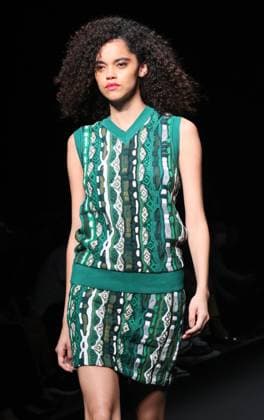 September 2, 2023, Tokyo, Japan - A model displays a creation of 1PIU1UGUALE3 GOLF 2024 Spring Summer collection designed by Tomohiro Ozawa in Tokyo on Saturday, September 2, 2023 as a part of the Fashion Week Tokyo. (photo by Yoshio Tsunoda AFLO)  , aflo_227978611.jpg,