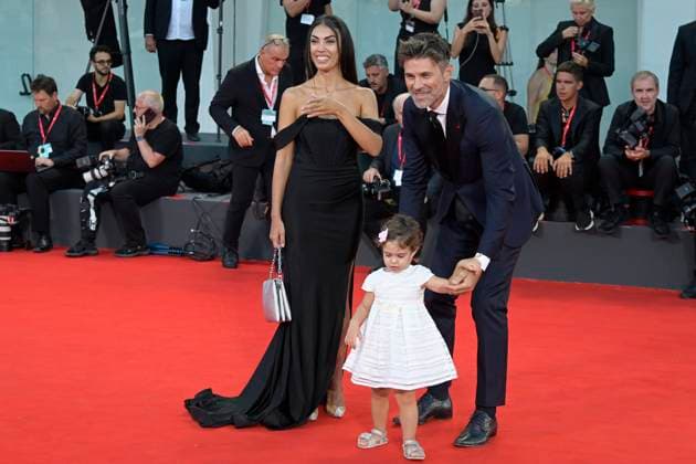 September 2, 2023, Venice Lido, Italy: Veronica Papa (l), Agnese Fulco (c) and Fabio Fulco (r) attend the red carpet of Premio Kineo at 80 Venice Film Festival at Palazzo del Cinema. Venice Lido Italy - ZUMAs197 20230902_aaa_s197_285 Copyright: xMarioxCartellix