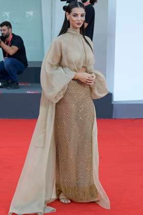 September 2, 2023, Venice Lido, Italy: Francesca Chillemi attends the red carpet of Premio Kineo at 80 Venice Film Festival at Palazzo del Cinema. Venice Lido Italy - ZUMAs197 20230902_aaa_s197_290 Copyright: xMarioxCartellix
