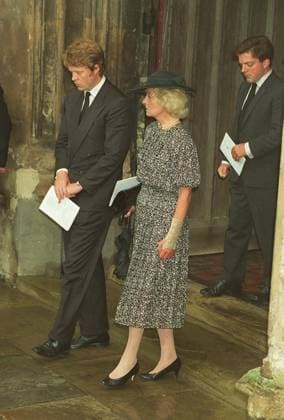 Mrs FRANCES SHAND-KYDD Mother of HRH Princess of Wales with her son 9th EARL SPENCER (Charles Edward Maurice Spencer) Attending the funeral of her mother Ruth, Lady Fermoy, former Lady of the Bedchamber to the Queen Mother COMPULSORY CREDIT: UPPA Pho Mrs FRANCES SHAND-KYDD Mother of HRH Princess of Wales with her son 9th EARL SPENCER (Charles Edward Maurice Spencer) Attending the funeral of her mother Ruth, Lady Fermoy, former Lady of the Bedchamber to the Queen Mother COMPULSORY CREDIT: UPPA Photoshot Photo UGL 006223 C-06a 15.07.1993, Credit:Photoshot Avalon United Kingdom  Copyright: xPhotoshotx xAvalonx 0502656540
