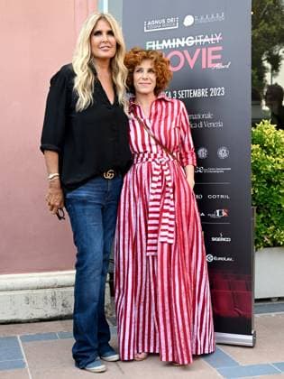 Venice, 80th Venice Film Festival 2023. Day 5 - Photocall Filming Italy Movie Venice, 80th Venice Film Festival 2023. Day 5 - Photocall Filming Italy Movie. In the photo Cecilia Dazzi with Tiziana Rocca Venice -  Copyright: xIPA ABACAx BRIPA20230903_679 IPA ABACAx BRIPA20230903_679
