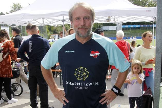 Bjarne Maedel at the charity football match Kicken mit Herz for the benefit of the childrens heart ward of the University Hospital Eppendorf on 3 09 2023 in Hamburg Kicken mit Herz charity football event in Hamburg