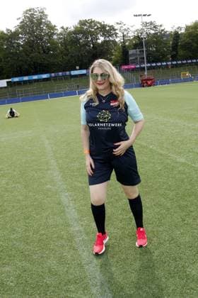 Sandra Quadflieg at the charity soccer match Kicken mit Herz for the benefit of the childrens cardiac ward of the University Hospital Eppendorf on 3 09 2023 in Hamburg Kicken mit Herz charity soccer event in Hamburg