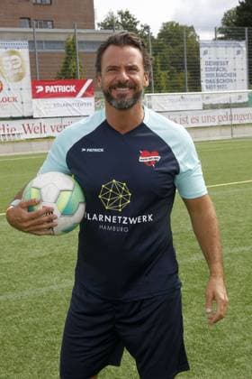 Stephan Luca at the charity football match Kicken mit Herz for the benefit of the childrens cardiac ward of the University Hospital Eppendorf on 3 09 2023 in Hamburg Kicken mit Herz charity football event in Hamburg