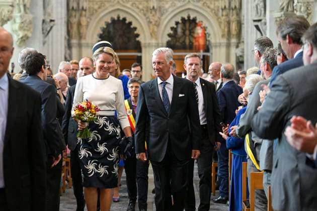 Bilder des Jahres 2023, News 09 September News Themen der Woche KW35 News Bilder des Tages Episcopal Ordination of Luc Terlinden in the presence of the King and Queen MECHELEN, BELGIUM - SEPTEMBER 03 : Episcopal consecration of Luc Terlinden i.a. the King and Queen - Pope Francis appointed Canon Luc Terlinden as Archbishop of Malines-Brussels on June 22. He succeeds Cardinal Joseph De Kesel. The episcopal consecration and taking possession of the archdiocesan seat will take place this afternoon at St. Rombouts Cathedral in Malines. Ceremony pictured on SEPTEMBER 03, 2023 in Mechelen, Belgium, 03 09 2023 Mechelen Belgium  Copyright: xPhilipxReynaersx