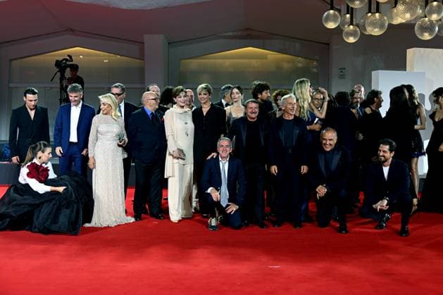 Venice, 80th Venice Film Festival 2023 - Evening 5 - red carpet Filming Italy. In the photo the winners  Copyright: xManuelexMangiarottix xipa-agencyx xPoolxPhotoxEventsx02x IPA_IPA40045012