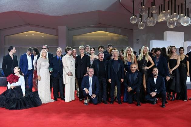 Venice, 80th Venice Film Festival 2023 - Evening 5 - red carpet Filming Italy. In the photo the winners  Copyright: xManuelexMangiarottix xipa-agencyx xPoolxPhotoxEventsx02x IPA_IPA40045015